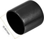 uxcell 5pcs Rubber End Caps 1 5/8"(41mm) ID Vinyl PVC Round Tube Bolt Cap Cover Screw Thread Protectors Black