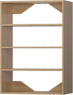 Short Tower Closet Unit, Modular Closet System, Wood Closet System Organizer with Storage for Walk In Closets, Clothing Rack Wardrobe for Hanging Clothes, Bedroom, Wood, 19.5"W