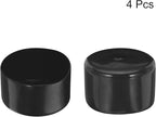 uxcell 4pcs Rubber End Caps 80mm ID Vinyl Round Tube Bolt Cap Cover Screw Thread Protectors Black, 50mm Height