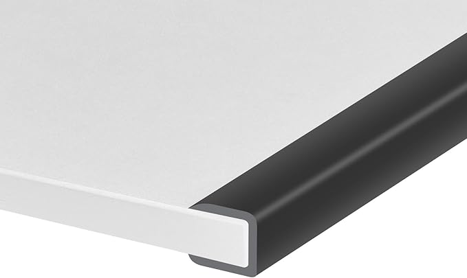 Rubber Edge Trim, Self-Adhesive U Channel Edge Trim, U Shaped Edge Protector for Plywood, Wood Boards, EPDM Material, Slot Width 3/8"(10mm), Length 10 Ft, Black