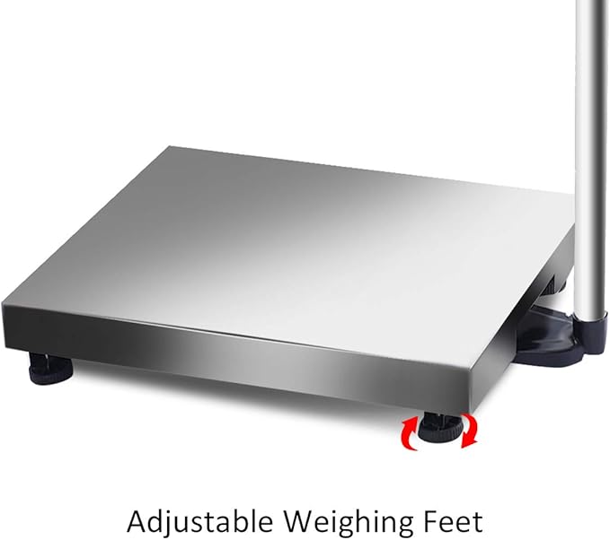Giantex 660lbs Weight Computing Digital Scale Floor Platform Scale Postal Scale Accurate Shipping Mailing LB/KG Price Calculator Stainless Steel High-Definition Display Screen