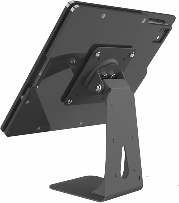 TABcare Anti-Theft Acrylic Case with 360 Rotate 180 Swivel Metal Desktop Stand & 90-Degree USB C Cable for Samsung Galaxy TAB 12.4" Tablet (Black, TAB S7+/S8+/S9+ 12.4 S7 FE S9 FE+)