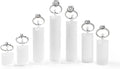 Oirlv Acrylic Jewelry Display Stand Ring Showcase Display Holder 7 PCS Rings Stand (White Frosted)