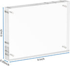 NIUBEE Acrylic Photo Frame 6x8, Double Sided Magnetic Blocks Pet Picture Frame