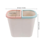 Dry Wet Separation Kitchen Garbage Can Narrow Dual Compartment Trash Bin for Home Office Compact Space-Saving Wastebasket Efficient Sorting for Bathroom and Kitchen
