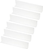 PATIKIL 6 Pack Shelf Dividers for Closet Organization, 15.7x1.57x3.1 Acrylic Closets Separator Kitchen Cabinet Shelves Under Bed Blocker for Bedroom Kitchen Office, Clear