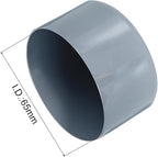 uxcell 4pcs Rubber End Caps 65mm ID Vinyl Round Tube Bolt Cap Cover Screw Thread Protectors Grey, 40mm Height