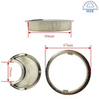 HAHIYO 2Pcs 2.4Inch/60mm Brushed Silver Zinc Alloy Desk Grommet Wire Grommet Cable Management Cord Hole Cover Desk Wire Hole Insert Wire Organizer for Computer Office Home School Equipment Systems