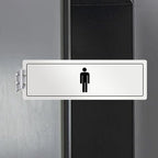 Aluminum Corridor Sign Holder, 10 Pack Direct Sign Mount Bracket, Design for Restroom, Conference Room Classic Silver Signs - 2" Length, 1/8" Substrate - Easy to Install