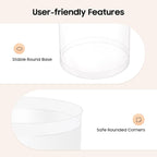3 Pcs Wedding Cylinder Stands, Clear Acrylic Round Pedestal Stand, Floor Standing Clear Cylinder Stands for Wedding Birthday Party 23.6'', 29.5'', 35.4'' H