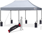 ABCCANOPY Patio Pop Up Canopy Tent 10x20 Commercial-Series (Gray)