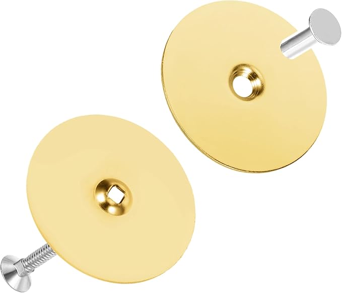 Door Hole Cover Plate, Door Knob Cover Door Knob Plate 2-5/8" Diameter Gold Door Knob Covers Door Hole Filler Plate for Home Security