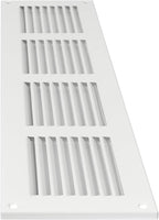 Repa Market Air Vent Cover 16x4 Inch (Outer Dimensions) White Galvanized Steel Louvered Grill Cover with Mesh Screen/Wall or Ceiling Vent/HVAC Register for Indoor and Outdoor Ventilation