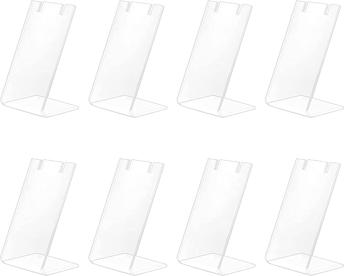PH PandaHall 10pcs Acrylic Earring Holder Single Pair L-Shape Jewelry Displays Stand Earring Organizer for Jewelry Dangling Slant Back Display Props Show Retail Store Marketing 1.3x1.7x3 Inch