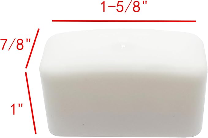10 Pack Strut Channel Cap, 1-5/8" x 7/8" Plastic White Short End Cap for 13/16" & 7/8" Tall Strut Channel End Cover