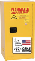 Eagle American Made 16 Gallon F﻿lammable Liquid Storage Cabinet, Self-Close Space Saver Fireproof Cabinet for Schools, Garages, Manufacturing Facilities, 23" x 18" x 44", 1905X