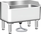 Floor Mop Sink With Drainage/Strainer,stainless steel utility sink,304 Stainless Steel,for Laundry Room,Kitchen, Restaurant, Garages,(S-17.7"L x 16.1"W x 21.6"H)