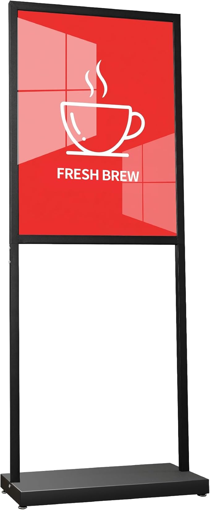 Sign Holder Floor Stand, Heavy Duty Pedestal 22×28 in Slide-In Double Sided Poster Banner Stand for Board Display (Black)