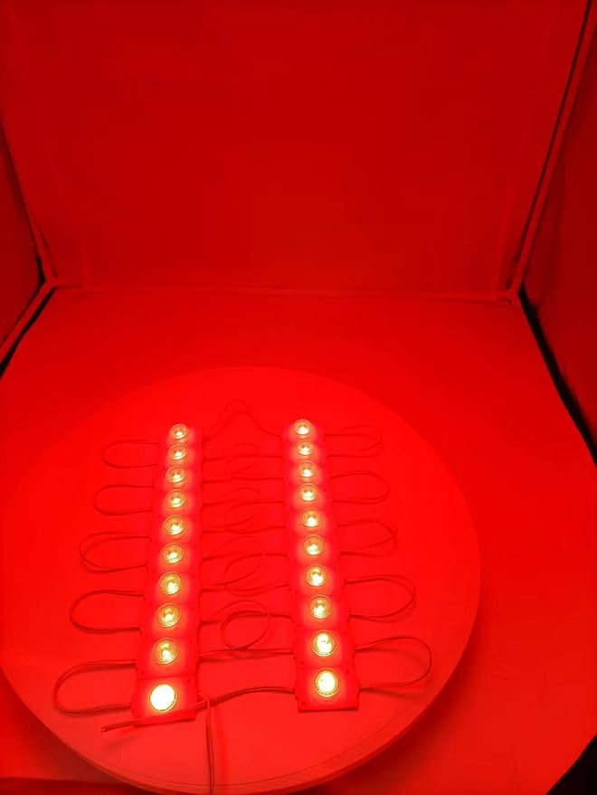 RED 12V LED Module with Lens 2.0W for Light Box with Tape Adhesive Back (20pcs Pack)