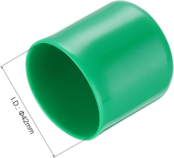 uxcell 10pcs Rubber End Caps 42mm(1 5/8") ID Vinyl Round End Cap Cover Screw Thread Protectors Dark Green
