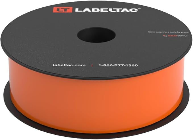 LabelTac 4 and Pro Model Indoor/Outdoor Rack Label Supply 1.5" x 150' Orange