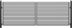 ZUMI Dual Swing Driveway Gate, 18x6 ft. Outdoor Steel Fence for Home Security, Heavy-Duty Weatherproof Iron Kit, Brooklyn Style