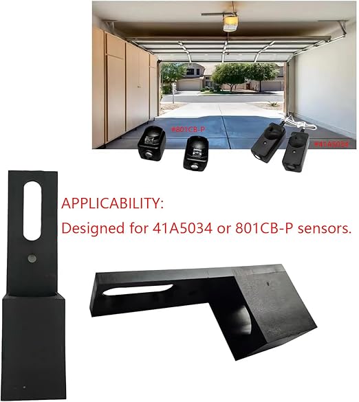 Garage Door Sensor Protector Garage Door Sensor Sun Shade Cover Compatible with 801CB-P,820CB or 41A5034 Sensors,Black(4 Pack)