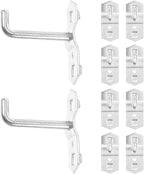 Garneck 10pcs Heavy Duty Metal Pegboard Hooks Set Rod for Garage Workshop Tool Storage and Craft Organization Bend-Resistant Hooks for Pegboards and Wall Panels