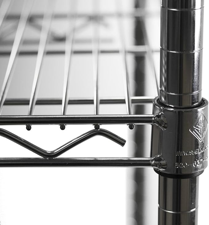 Shelving Inc. 8" d x 30" w Chrome Wire Shelving with 2 Tier Shelves, Weight Capacity 800lbs Per Shelf