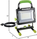 POWERSMITH 10,000 Portable LED Work Light with Metal Housing and Stand, Impact Resistant Lens, and 5 Year Warranty (PWLS100H)