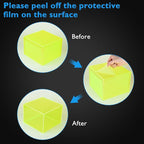 6Pcs Fluorescent Yellow Buffet Risers Acrylic Boxes Display Risers Food Risers for Buffet Table Display Riser for Platter Parties Weddings Catering Dessert Collectibles Figures Show ( 6''x7''x8'')