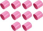 uxcell 10pcs Rubber End Caps 24mm ID Vinyl Round End Cap Cover Screw Thread Protectors Pink