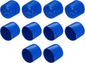uxcell 10pcs Rubber End Caps 38mm ID Vinyl Round End Cap Cover Screw Thread Protectors Blue