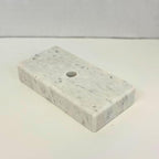 Genuine Marble Trophy Base – Polished Beveled Display Stand with Center Hole, 3/4" Thick, Multiple Sizes for Awards, Crafts & 3D Prints (White Marble, 2x4 inch)