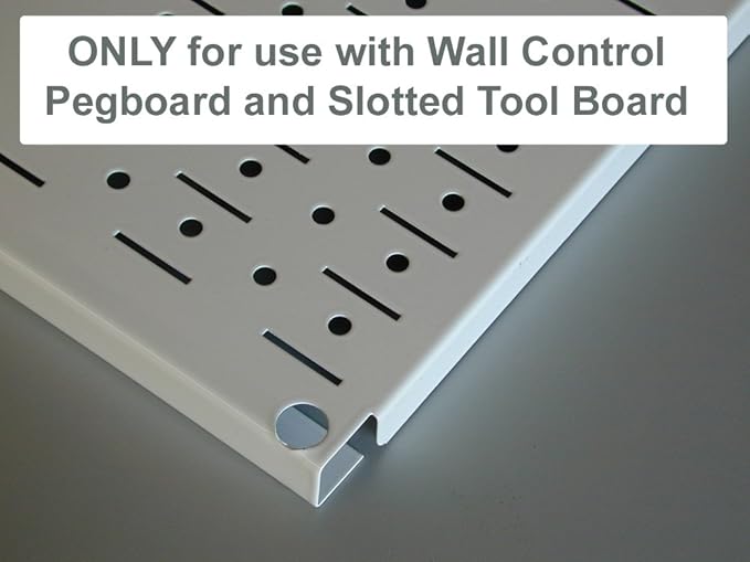 Wall Control Screwdriver Holder Bracket Slotted Metal Pegboard Accessory Slotted Tool Board - Black