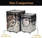 Reusable Grocery Bag On Wheels Large Capacity Shopping Trolley Foldable Rolling Tote Bag with Heavy Duty Handle for Travel