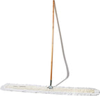 Commercial Dust Mop & Floor Sweeper, 60 in. Dust Mop for Hardwood Floors, Cotton Mop Head, Wooden Broom Handle, Industrial Dry Mop for Floor Cleaning & Janitorial Supplies