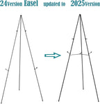 63" Instant Easels Stand for Wedding Sign & Posters,Adjustable Metal Easels for Display Painting Canvas,Folding Tripod with Portable Bag by JoyYeux,Black 3Pack