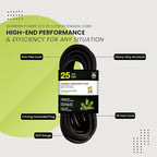 Go Green Power Inc. (G-14025BK) 12/3 SJTW Outdoor Extension Cord, Black, 25 ft