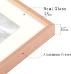 Frametory, 11x14 Metal Picture Frame with Mat for 8x10 Picture & Real Glass, Aluminum Photo Frame Collection (Rose Gold, 2 Pack)