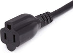 Amazon Basics Extension Cord, 10 Ft, 3 Prong Outlet Extender, Indoor Extension Cord, 13 Amps, 125V, Black