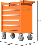5-Drawers Garage Tool Chest, Large Capacity Tool Cabinet Heavy Duty Mechanic Rolling Tool Box Metal Locking Tool Cart with Drawers and Wheels for Storage