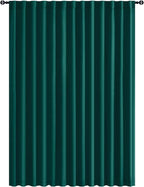Hiasan Christmas Blackout Patio Sliding Door Curtain Extra Wide Thermal Insulated Privacy Room Divider Panel with Back Tab & Rod Pocket for Bedroom Partition Glass Door (100 x 84 Inches, Hunter Green)