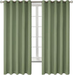 BGment Room Darkening Curtains 63 Inches Long - Grommet Thermal Insulated Drapes Window Treatment Curtains for Bedroom, 2 Panels, 70 x 63 Inch, Grass Green