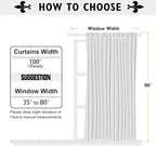 ChrisDowa Room Divider Curtain 96 Inches Long, Wide Blackout Sliding Door Curtain for Bedroom, Room Darkening Privacy Window Curtain for Patio Door (1 Panel Set, Black, 100 x 96 Inch)