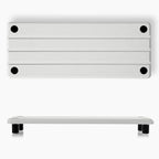 2 Pack Fast Drying Water Absorbing Diatomite Stone Mat Tray for Kitchen & Bathroom Counter - Instant Dry Sink Caddy Organizer - Vanity Holder for Soap and Sponge – White 10" x 4"
