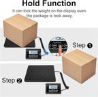 Fuzion Shipping Scale, 440LB x 10g High Accuracy Digital Postal Scale, Durable Alloy Steel Platform, Heavy Duty Scale for Packages, Postage, Luggage, Battery and AC Adapter Powered