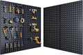 Pegboard, Metal Peg Board, Pegboards Wall Organizer with 76 Pcs Hooks, Sturdy Peg Board for Garage Tool Organization, Home & Office Wall Decoration (Black, 4 Pack)