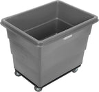 Global Industrial 12 Bushel Plastic Bulk Box Truck, Steel Chassis Base, 1000 lbs. Capacity, 4" Non-Maring Rubber Casters, Gray, 38-2/5"L x 28-9/10"W x 33" H