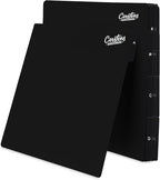 Carstens Records Heavy Duty Vinyl Album Dividers A-Z | Single Sided Printing | 12" LP Organizers with Tabs | Pack of 26 Black | Made in The USA | for Side Browsing